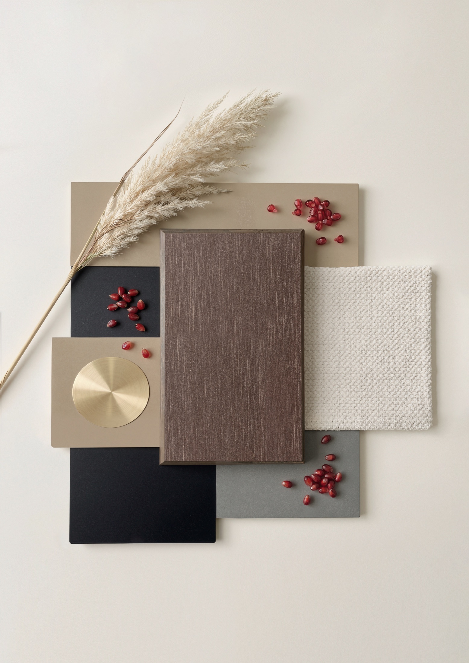 Black Walnut material and textile palette