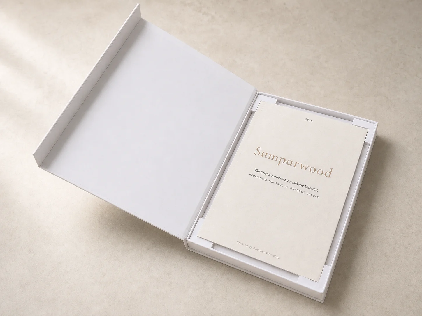 Open Sumparwood box with the 2026 Lookbook